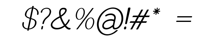 Luminage-Italic Font OTHER CHARS