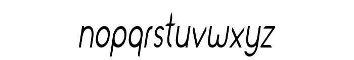 Lutin-CondensedItalic Font LOWERCASE