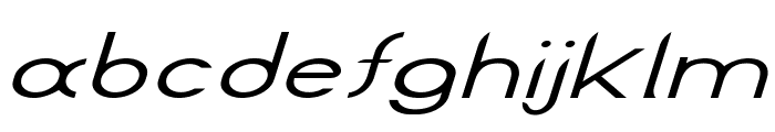 Lutin-ExtraexpandedItalic Font LOWERCASE