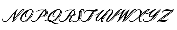 Luvia-BoldItalic Font UPPERCASE