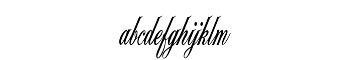 Luvia-CondensedItalic Font LOWERCASE