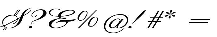 Luvia-ExpandedItalic Font OTHER CHARS