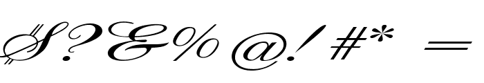 Luvia-ExtraexpandedItalic Font OTHER CHARS
