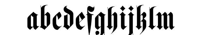 Luxus Gothic Regular Font LOWERCASE