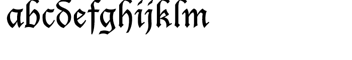 Lucida Blackletter Regular Font LOWERCASE