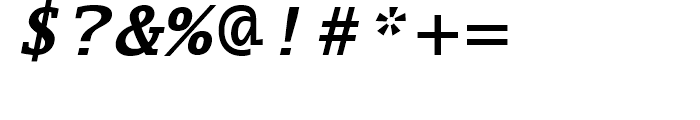 Lucida Typewriter Serif Bold Oblique Font OTHER CHARS