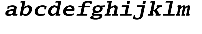 Lucida Typewriter Serif Bold Oblique Font LOWERCASE