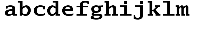 Lucida Typewriter Serif Bold Font LOWERCASE
