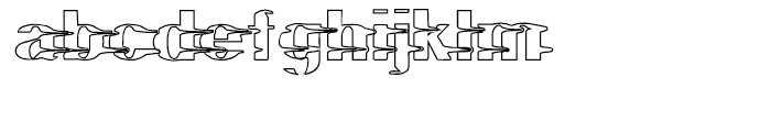 Lurking Fear Outline Font LOWERCASE