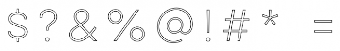 Lulo Clean Outline Regular Font OTHER CHARS