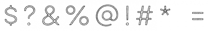 Lulo Outline Regular Font OTHER CHARS
