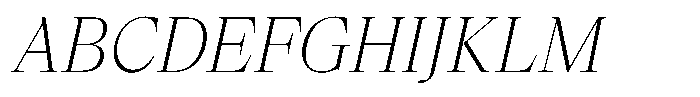 Lubea Serif Sf Lubea Serif Thin Italic Font UPPERCASE