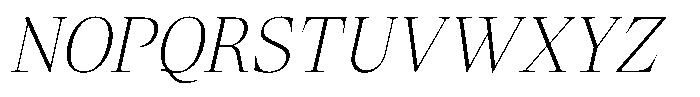 Lubea Serif Sf Lubea Serif Thin Italic Font UPPERCASE