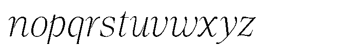 Lubea Serif Sf Lubea Serif Thin Italic Font LOWERCASE