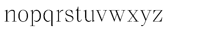 Lubea Serif Sf Lubea Serif Thin Font LOWERCASE