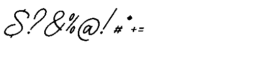 Lubiedo Italic Font OTHER CHARS