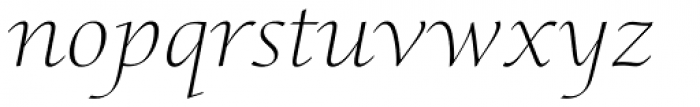 Lucida Calligraphy Std Thin Font LOWERCASE