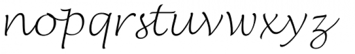 Lucida Handwriting Std Thin Font LOWERCASE