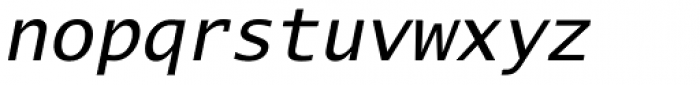 Lucida Mono EF Italic Font LOWERCASE