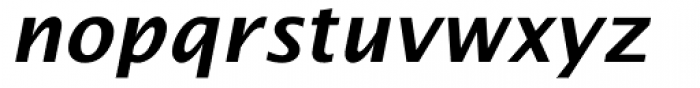 Lucida Sans Demibold Italic Font LOWERCASE