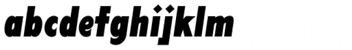 Lucifer Sans Compressed ExtraBold Italic Font LOWERCASE