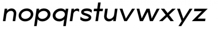 Lucifer Sans Expanded Regular Italic Font LOWERCASE