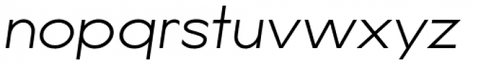 Lucifer Sans ExtraExpanded ExtraLight Italic Font LOWERCASE