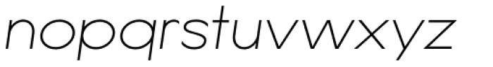 Lucifer Sans ExtraExpanded Thin Italic Font LOWERCASE