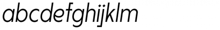 Lucifer Sans SemiCondensed ExtraLight Italic Font LOWERCASE