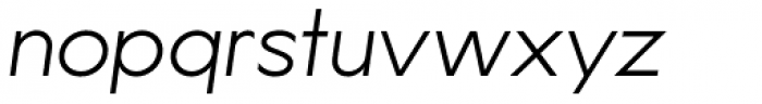Lucifer Sans SemiExpanded ExtraLight Italic Font LOWERCASE