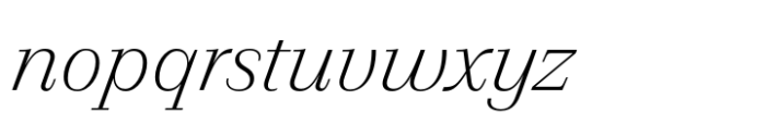 Lucius Light Italic Font LOWERCASE