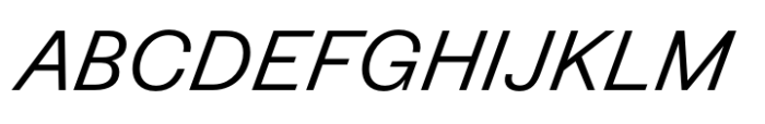 Lucius Sans Book Italic Font UPPERCASE