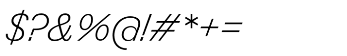 Lucius Sans Light Italic Font OTHER CHARS