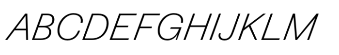 Lucius Sans Light Italic Font UPPERCASE