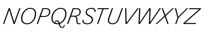 Lucius Sans Light Italic Font UPPERCASE