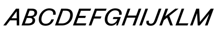 Lucius Sans Medium Italic Font UPPERCASE