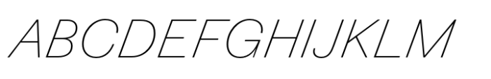 Lucius Sans Thin Italic Font UPPERCASE