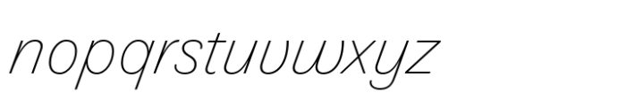 Lucius Sans Thin Italic Font LOWERCASE