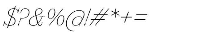 Lucius Thin Italic Font OTHER CHARS