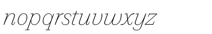 Lucius Thin Italic Font LOWERCASE