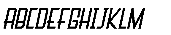 Ludane Condensed Ludane Italic Font UPPERCASE