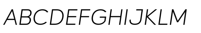 Lugio Sans Extra Light Italic Font UPPERCASE