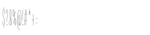 Luka Thin Font OTHER CHARS