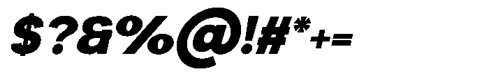 Luma Prime Black Slant Font OTHER CHARS