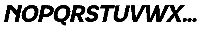 Luma Prime Extra Bold Slant Font UPPERCASE