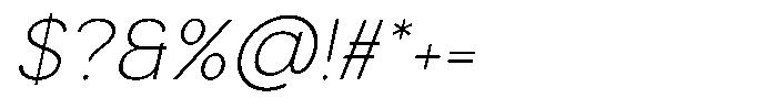 Luma Prime Extra Light Slant Font OTHER CHARS
