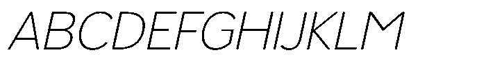 Luma Prime Extra Light Slant Font UPPERCASE