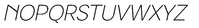 Luma Prime Extra Light Slant Font UPPERCASE