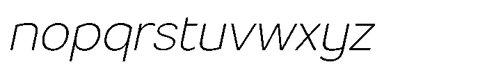Luma Prime Extra Light Slant Font LOWERCASE