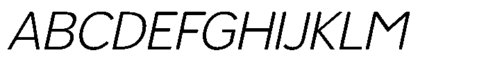 Luma Prime Light Slant Font UPPERCASE